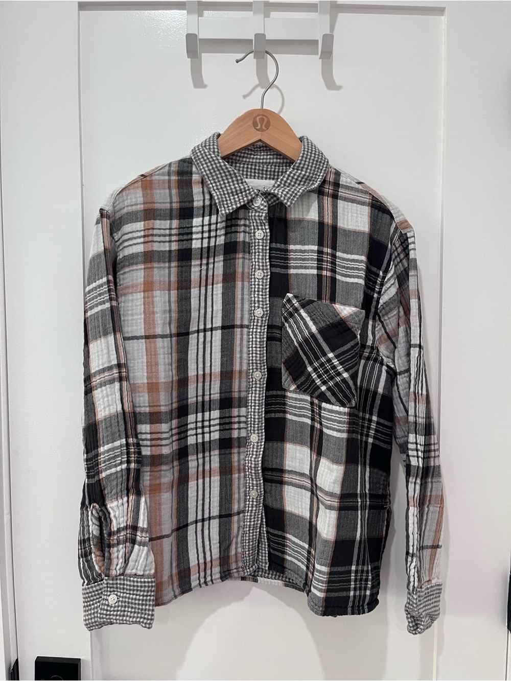 Aerie Plaid Button Up Pajama Top